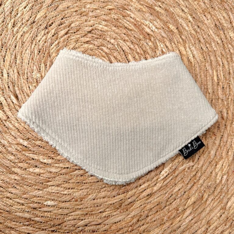 Foulard bandana, Rib beige - BIDIBOO