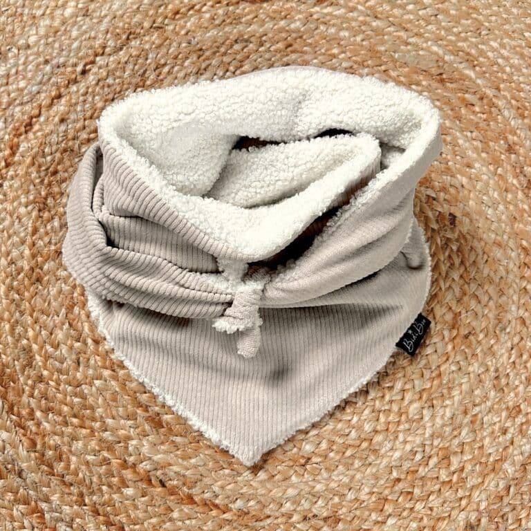 Foulard, Rib beige hiver - BIDIBOO